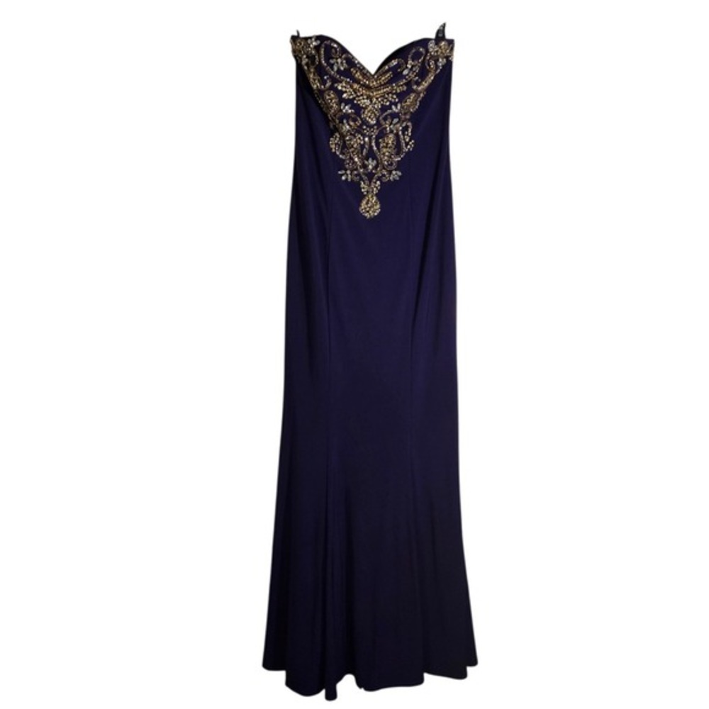 Purple Strapless Beaded Mermaid Prom‎ Dress Mardi Gras Formal Gown Sweetheart